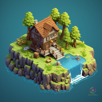 queerwithin_Cute_isometric_island_cottage_in_the_woods_river_wi_35da8bcc-6839-4d3b-bec6-aa7886c6df44.png